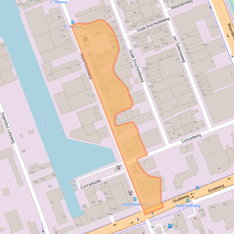 Kaart van postcodegebied 2031CP.