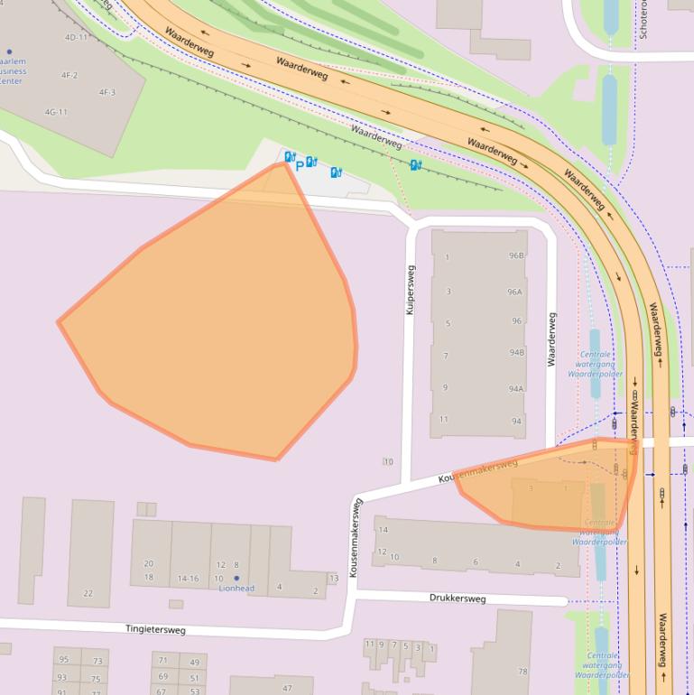 Kaart van postcodegebied 2031ED.