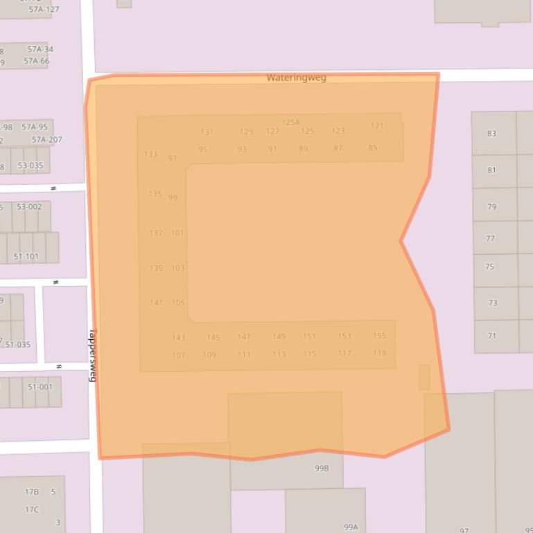 Kaart van postcodegebied 2031EG.