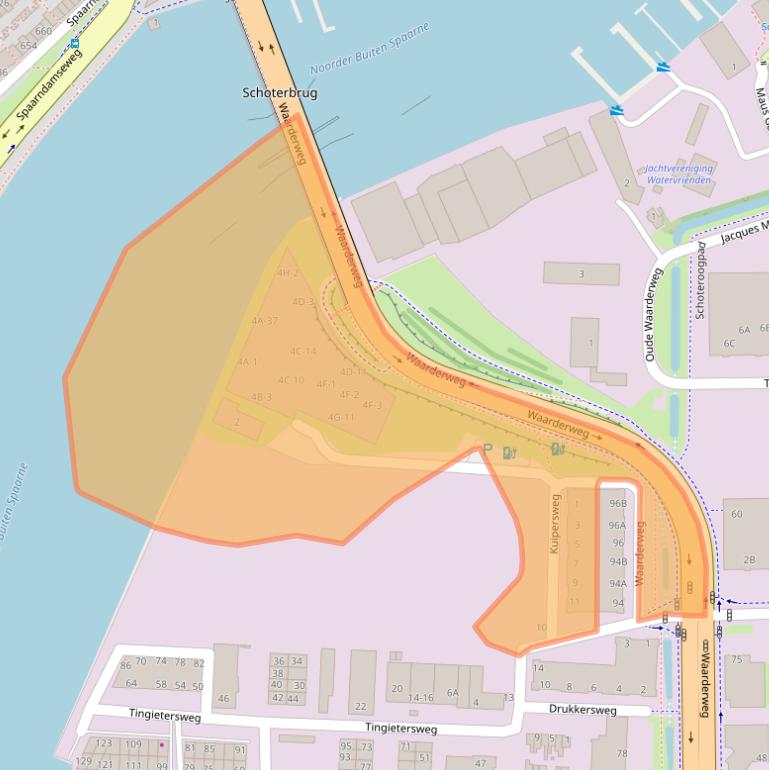 Kaart van postcodegebied 2031EH.