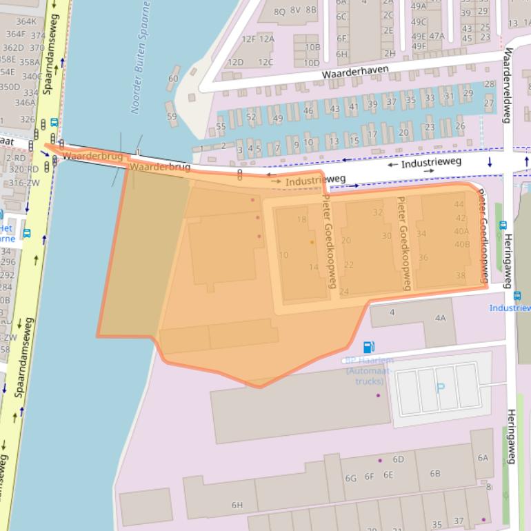 Kaart van postcodegebied 2031EL.