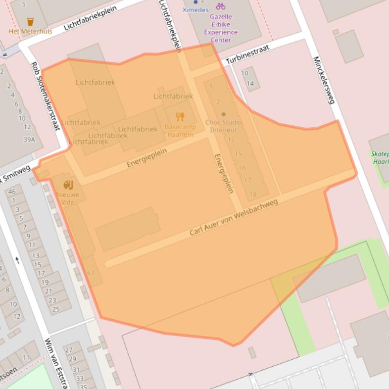 Kaart van postcodegebied 2031TC.