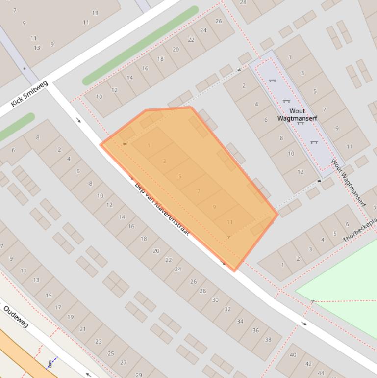 Kaart van postcodegebied 2031VC.