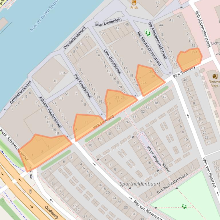 Kaart van postcodegebied 2031VM.