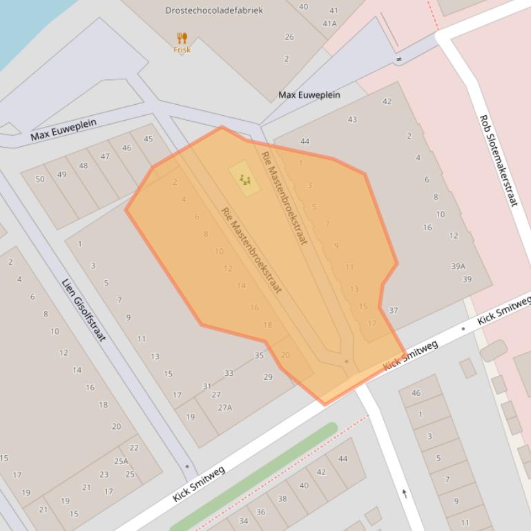 Kaart van postcodegebied 2031VR.