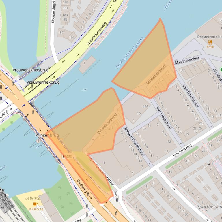 Kaart van postcodegebied 2031VT.