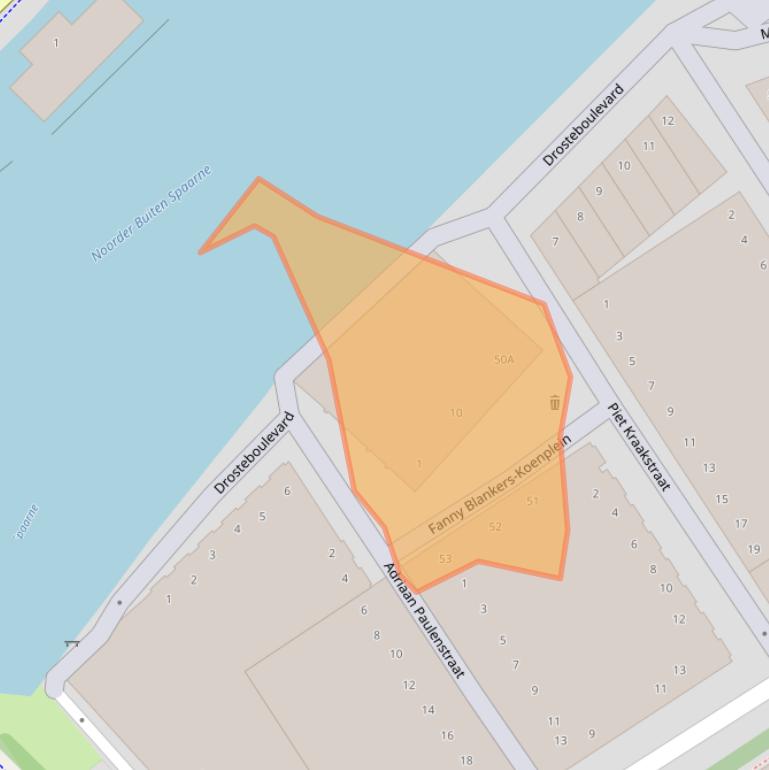 Kaart van postcodegebied 2031VW.