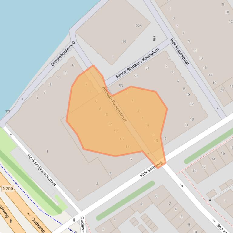 Kaart van postcodegebied 2031VX.