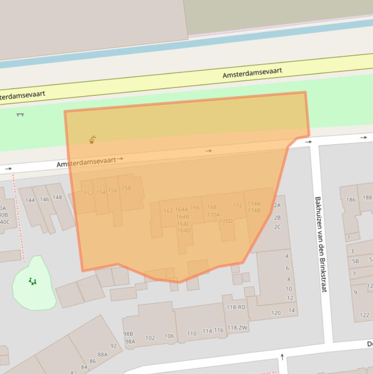 Kaart van postcodegebied 2032EH.
