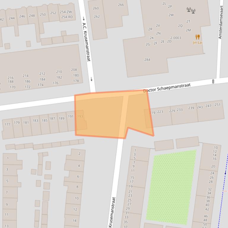 Kaart van postcodegebied 2032GH.