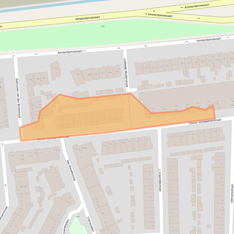 Kaart van postcodegebied 2032GN.