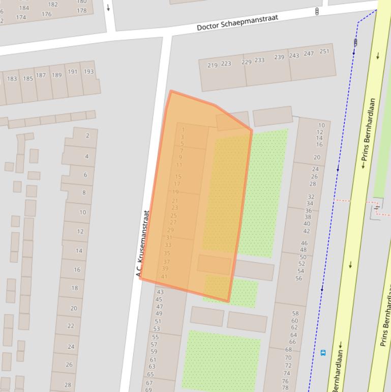Kaart van postcodegebied 2032HD.