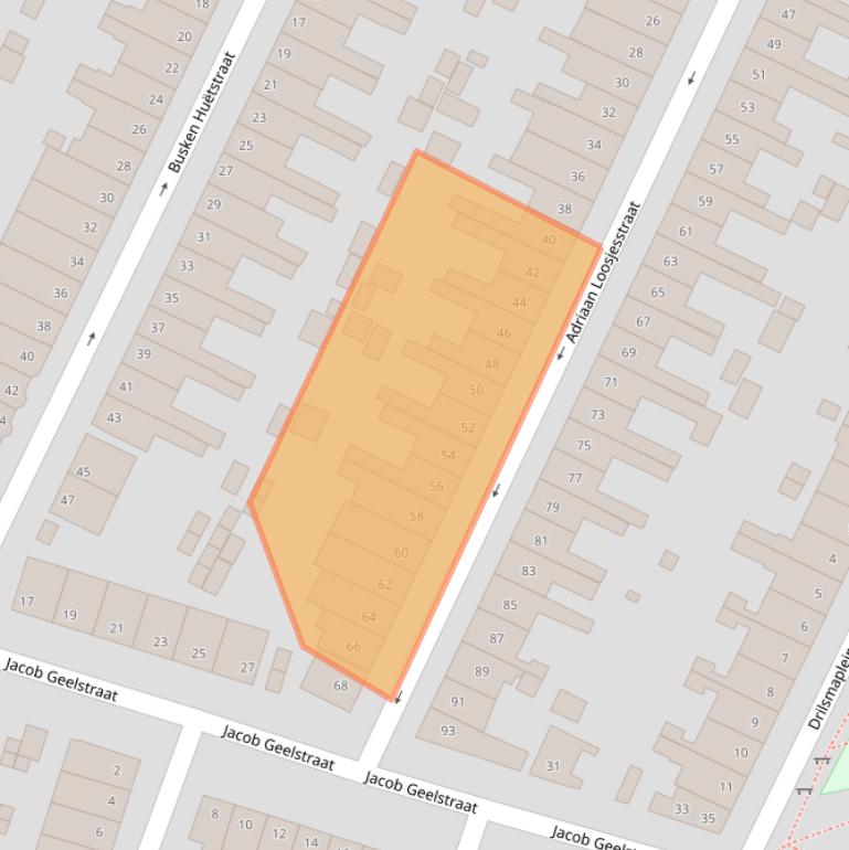 Kaart van postcodegebied 2032MD.