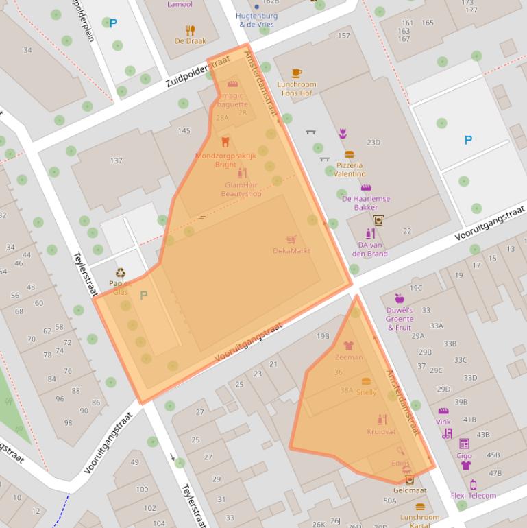 Kaart van postcodegebied 2032PR.
