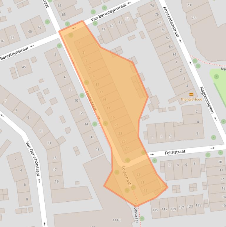 Kaart van postcodegebied 2032SV.
