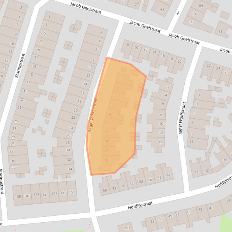 Kaart van postcodegebied 2032VC.