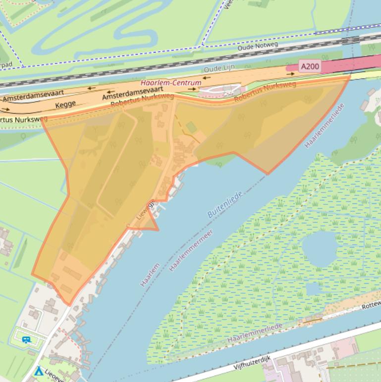 Kaart van postcodegebied 2033AB.