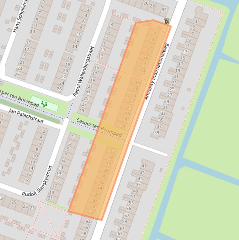 Kaart van postcodegebied 2033AE.