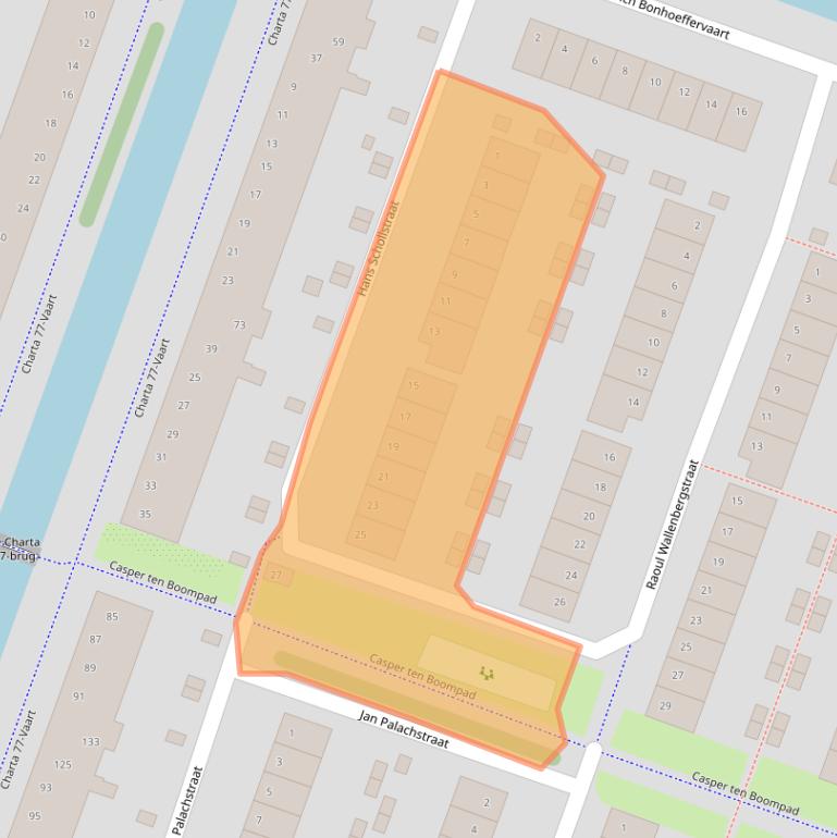 Kaart van postcodegebied 2033AK.