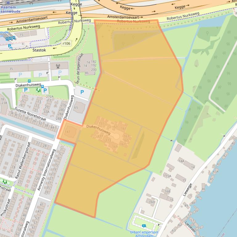 Kaart van postcodegebied 2033AR.