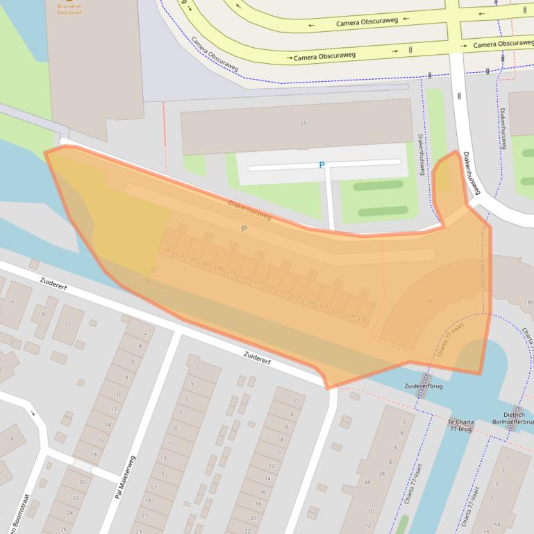 Kaart van postcodegebied 2033AS.