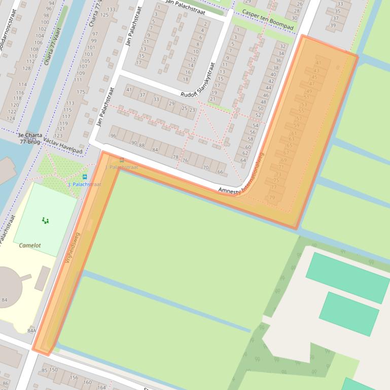 Kaart van postcodegebied 2033AZ.