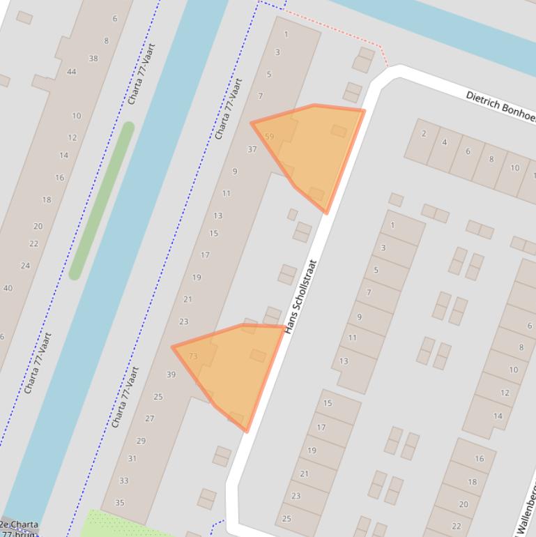 Kaart van postcodegebied 2033BB.