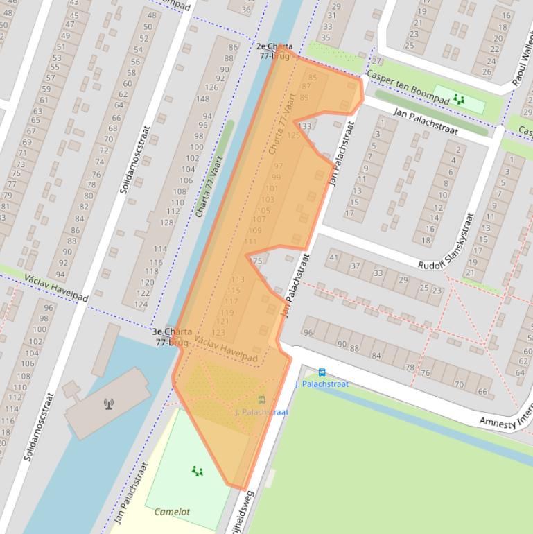 Kaart van postcodegebied 2033BC.