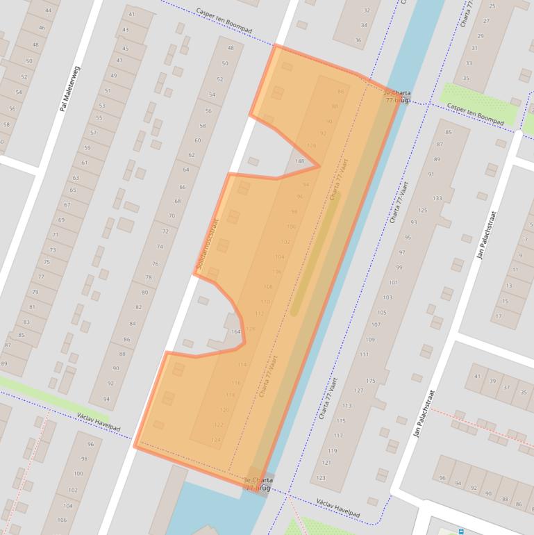 Kaart van postcodegebied 2033BH.