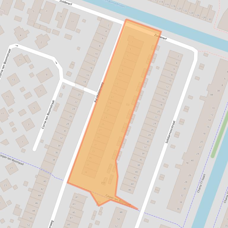 Kaart van postcodegebied 2033BK.