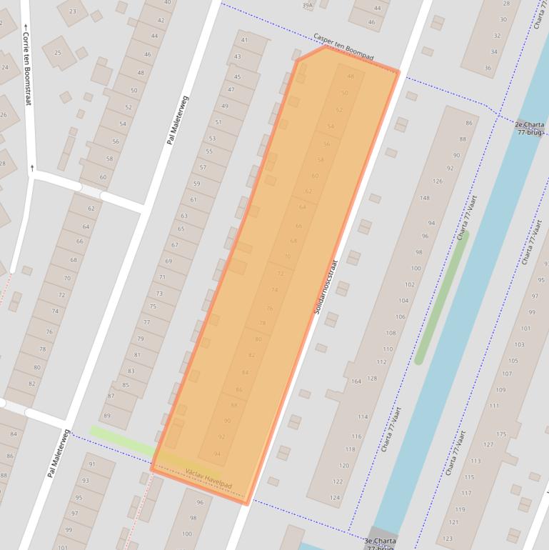 Kaart van postcodegebied 2033BP.