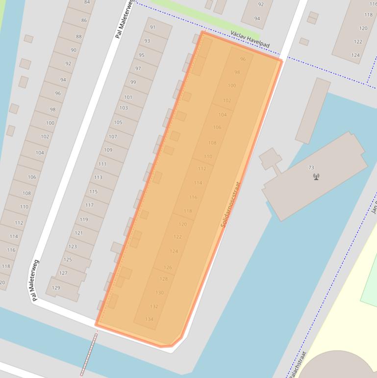 Kaart van postcodegebied 2033BR.