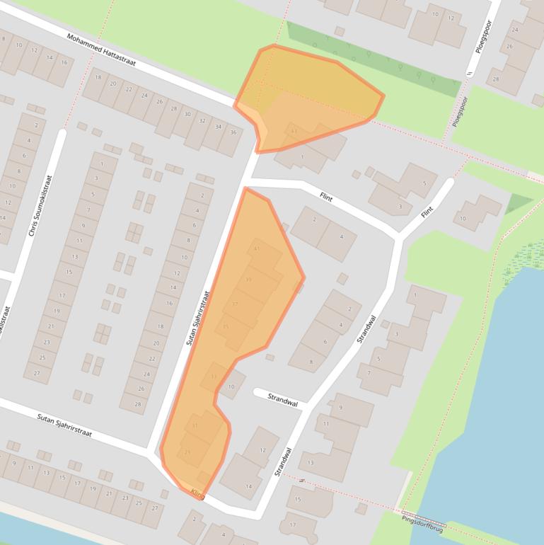 Kaart van postcodegebied 2033CK.