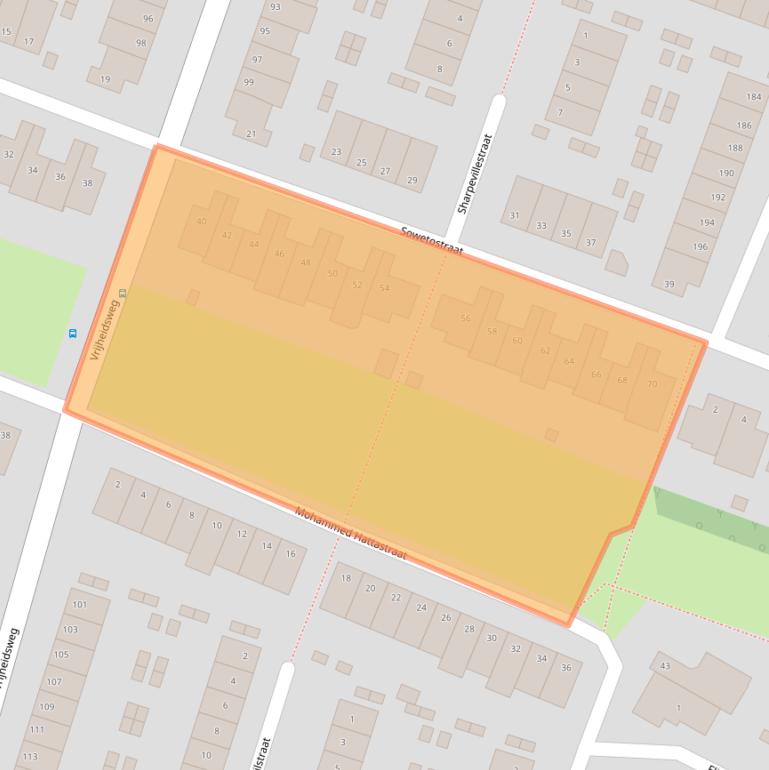 Kaart van postcodegebied 2033CW.