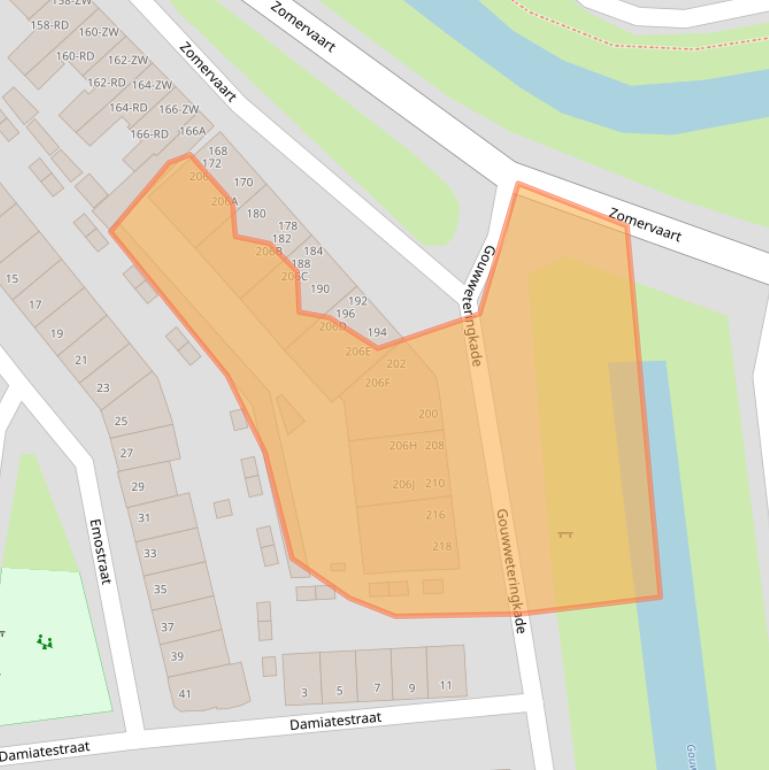 Kaart van postcodegebied 2033DN.