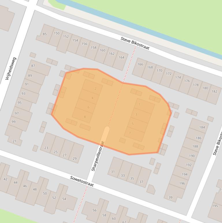 Kaart van postcodegebied 2033DS.