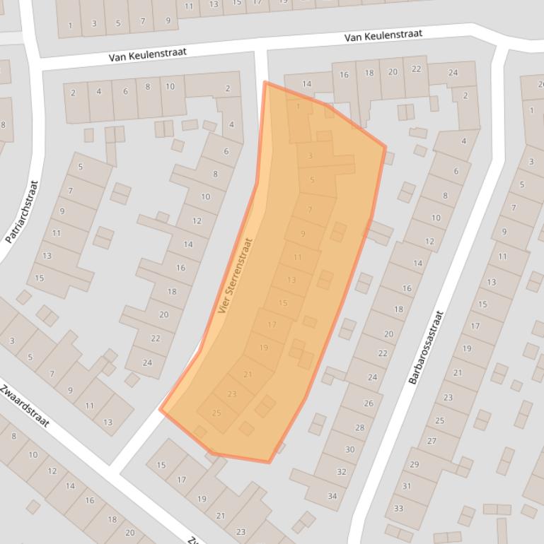 Kaart van postcodegebied 2033GE.