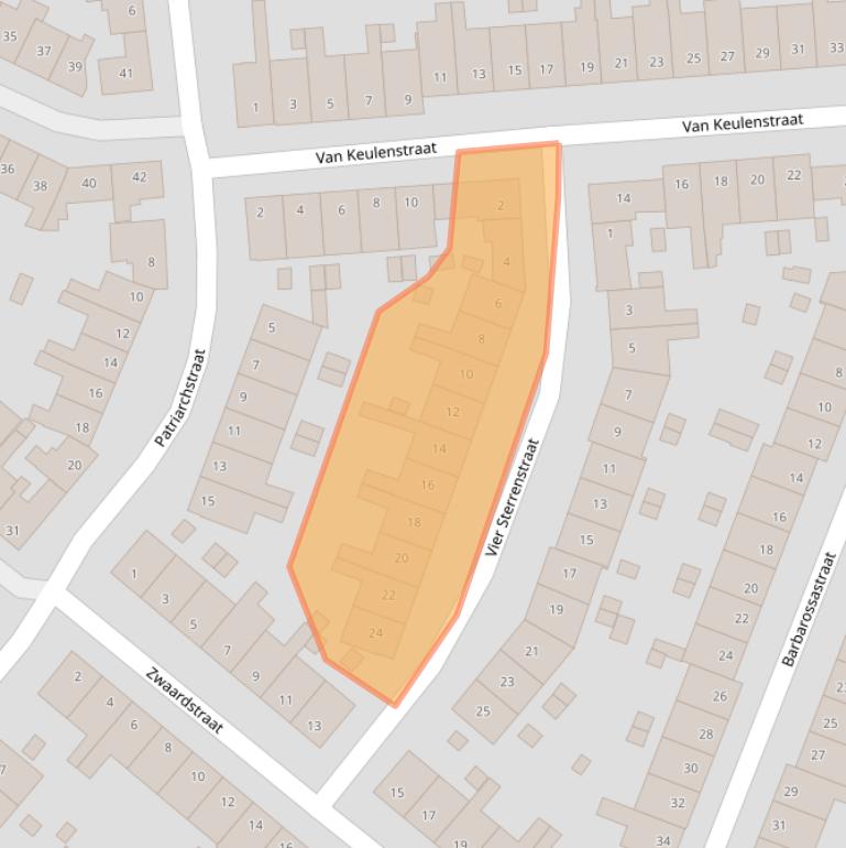 Kaart van postcodegebied 2033GG.
