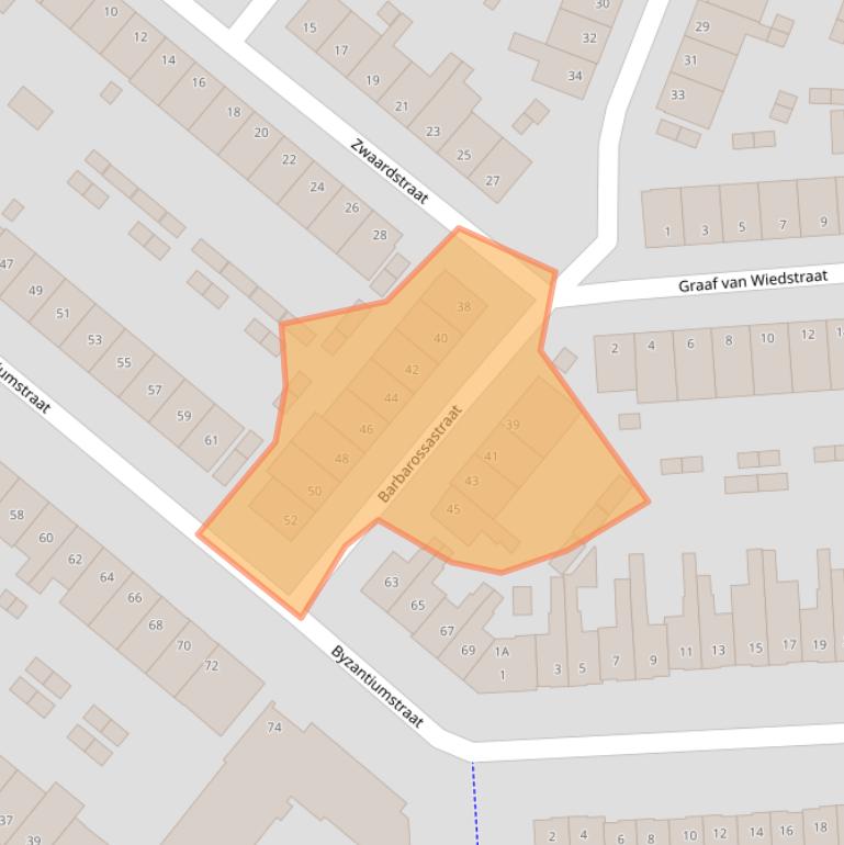 Kaart van postcodegebied 2033GM.