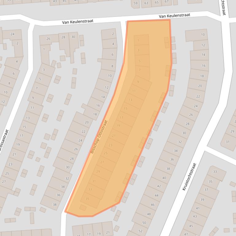 Kaart van postcodegebied 2033GN.