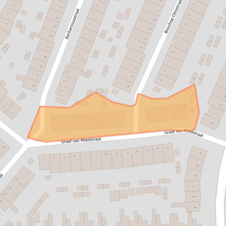 Kaart van postcodegebied 2033GR.