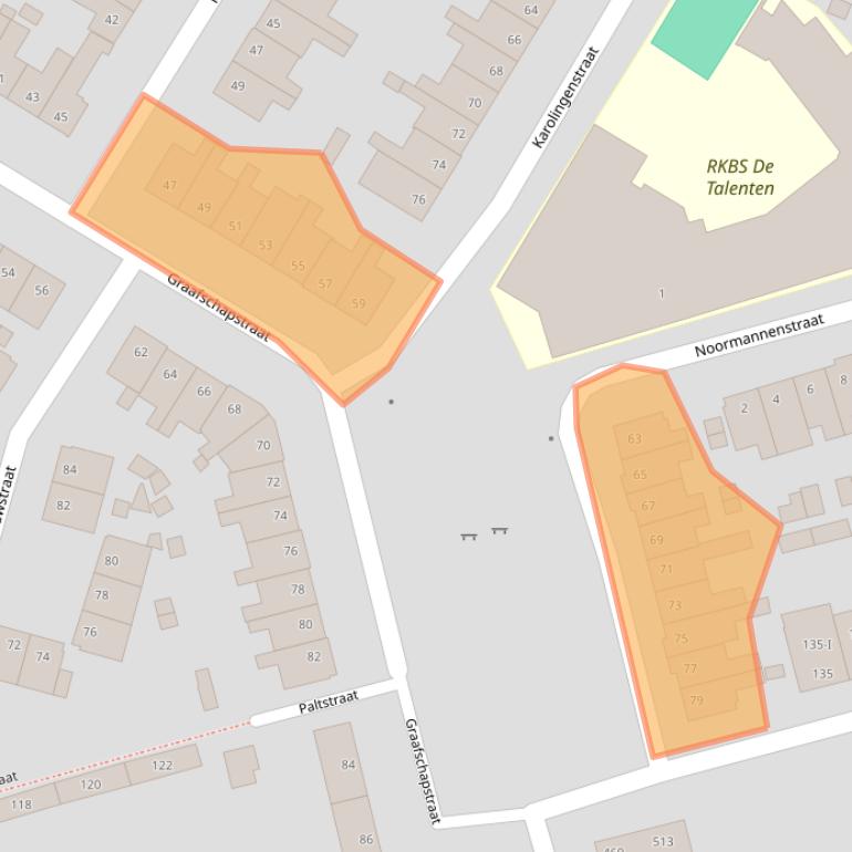 Kaart van postcodegebied 2033JL.