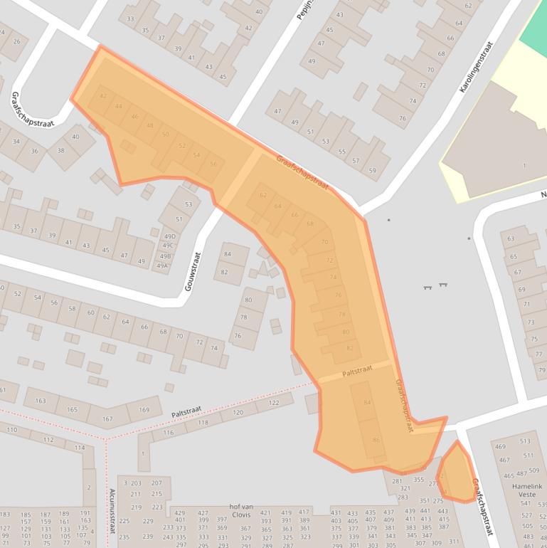 Kaart van postcodegebied 2033JN.