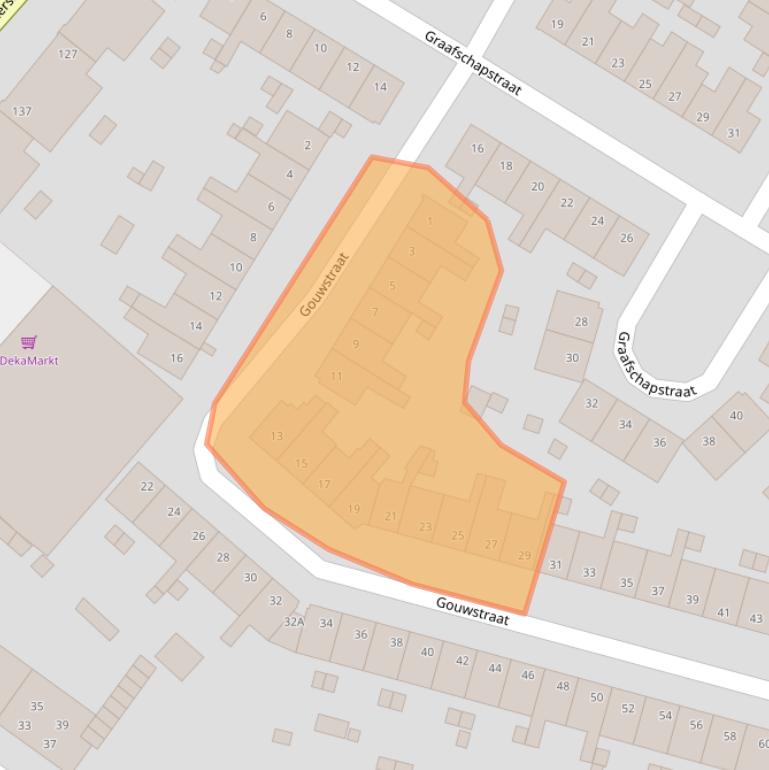 Kaart van postcodegebied 2033JP.