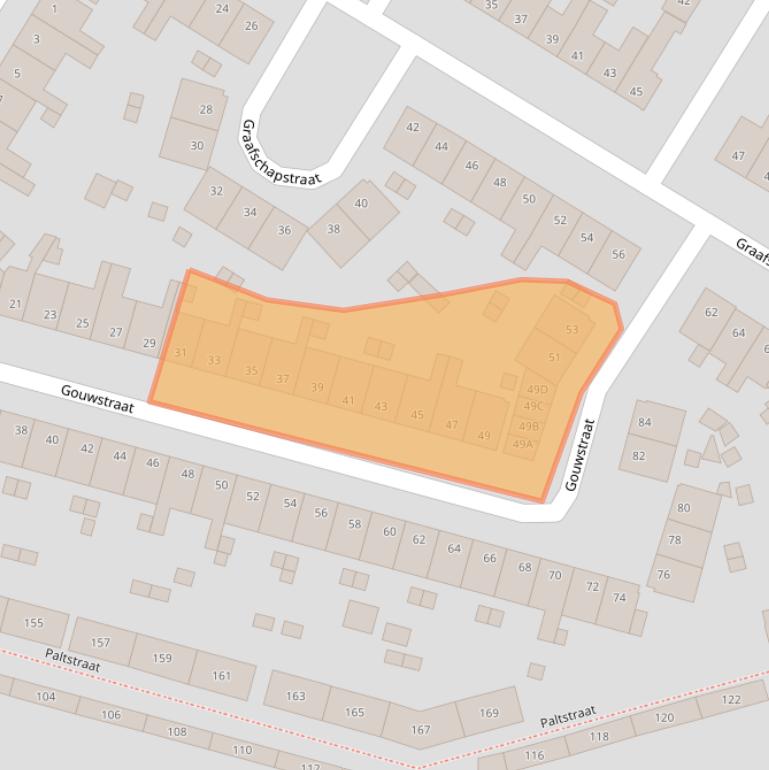 Kaart van postcodegebied 2033JR.