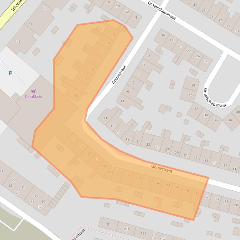 Kaart van postcodegebied 2033JS.