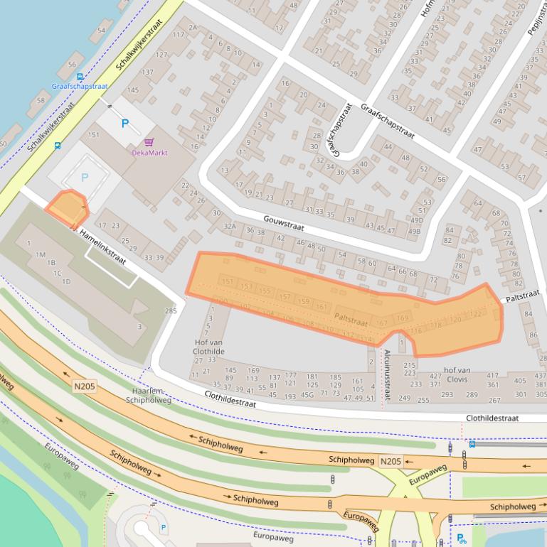 Kaart van postcodegebied 2033JV.