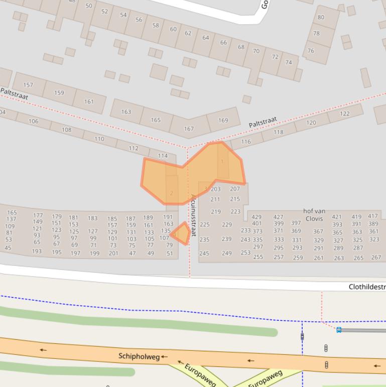 Kaart van postcodegebied 2033JW.