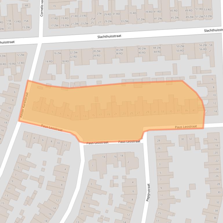 Kaart van postcodegebied 2033KH.