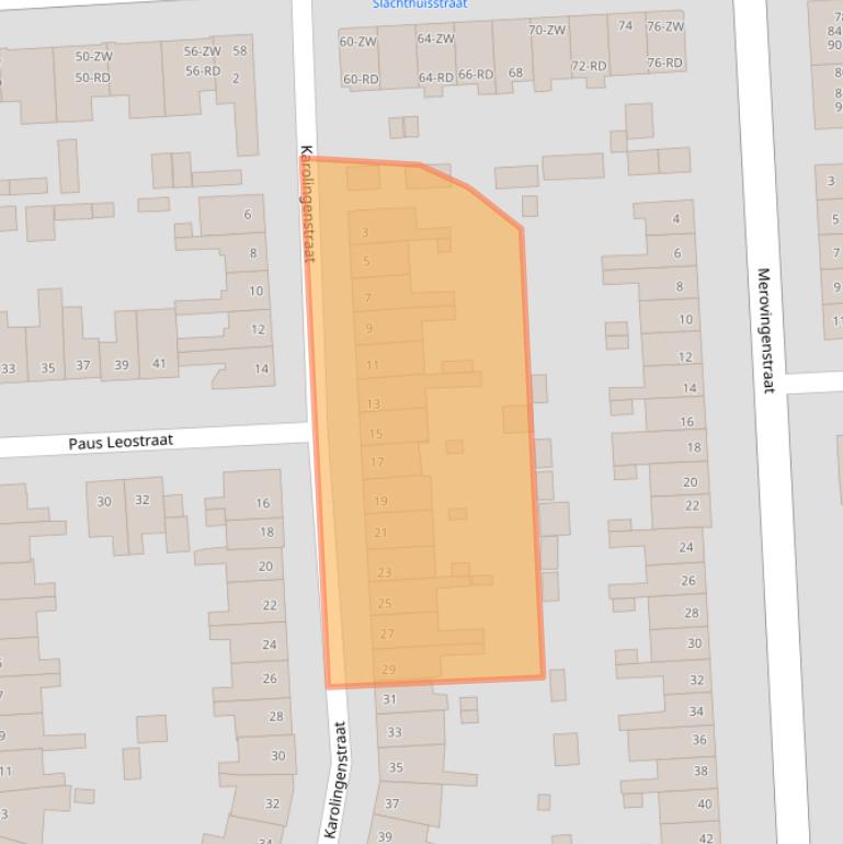 Kaart van postcodegebied 2033LA.
